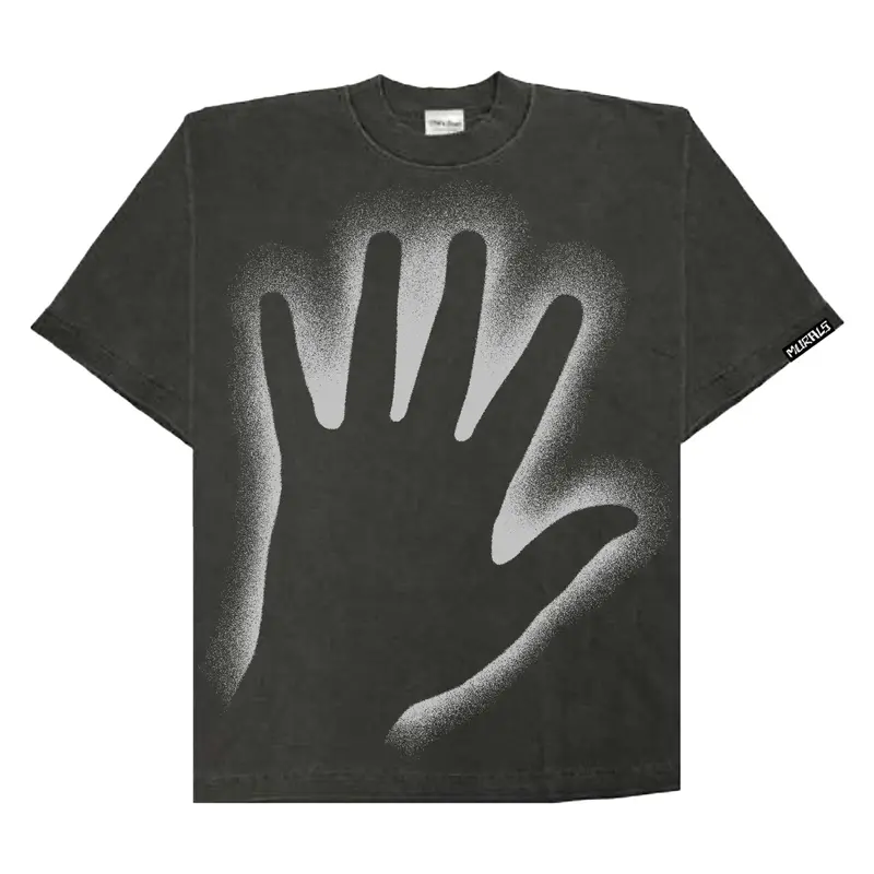 Hand Band Black Graphic Tee 1