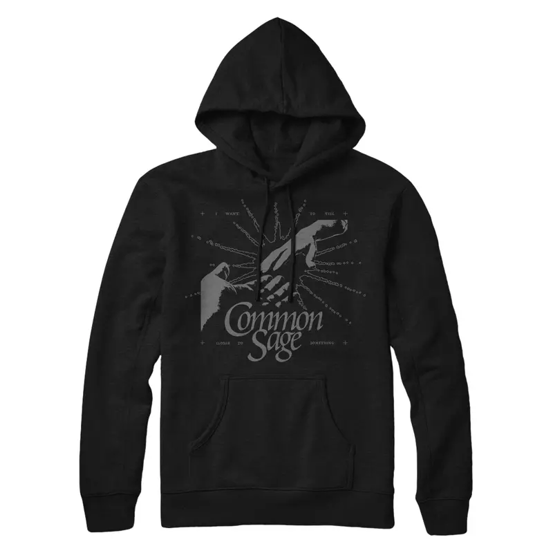 Hands Design Black Pullover Sweatshirt 1