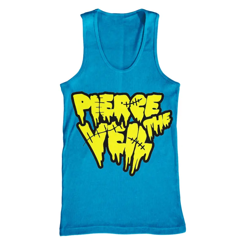 Heather Blue Stitches Tank Top 1