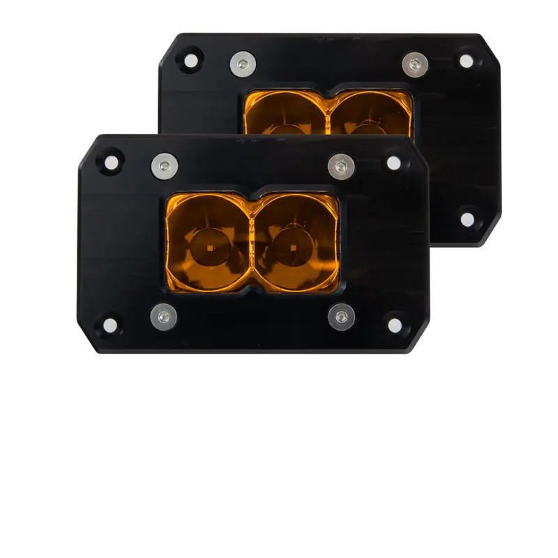 Heretic Studio Ba-2 Amber Flush-Mount Led Pod Light (2-Pack) 1