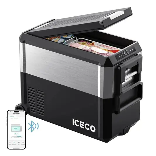 Iceco Jp Pro Series 40/50Qt Wheeled Portable Freezer & Fridge With Protective Cover 1