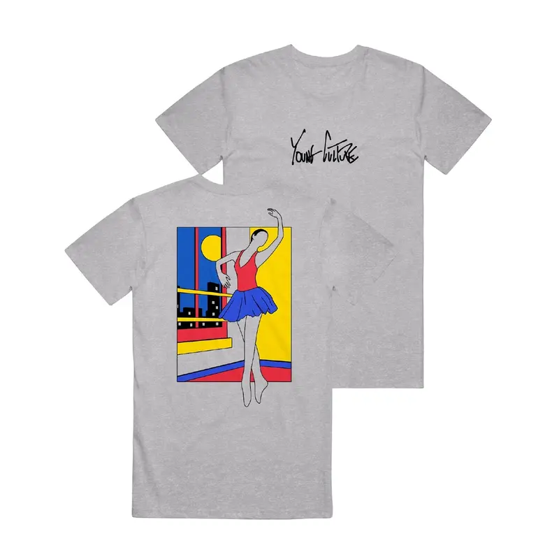Illustrated Graphic T-Shirt In Athletic Grey 1