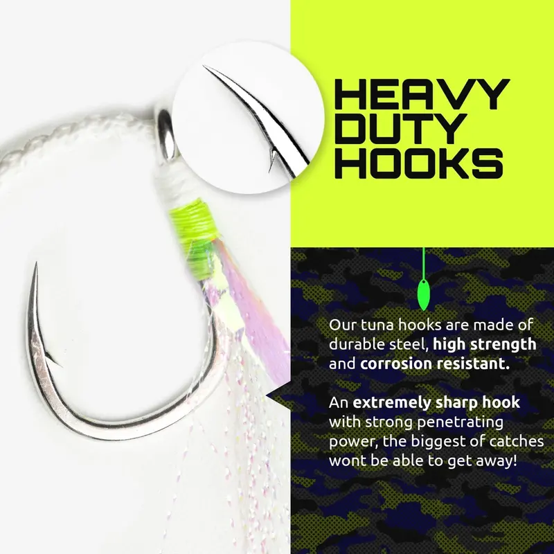 Jyg Pro Fishing Tuna Assist Hooks – Heavy-Duty Hook-And-Line Assist System 1