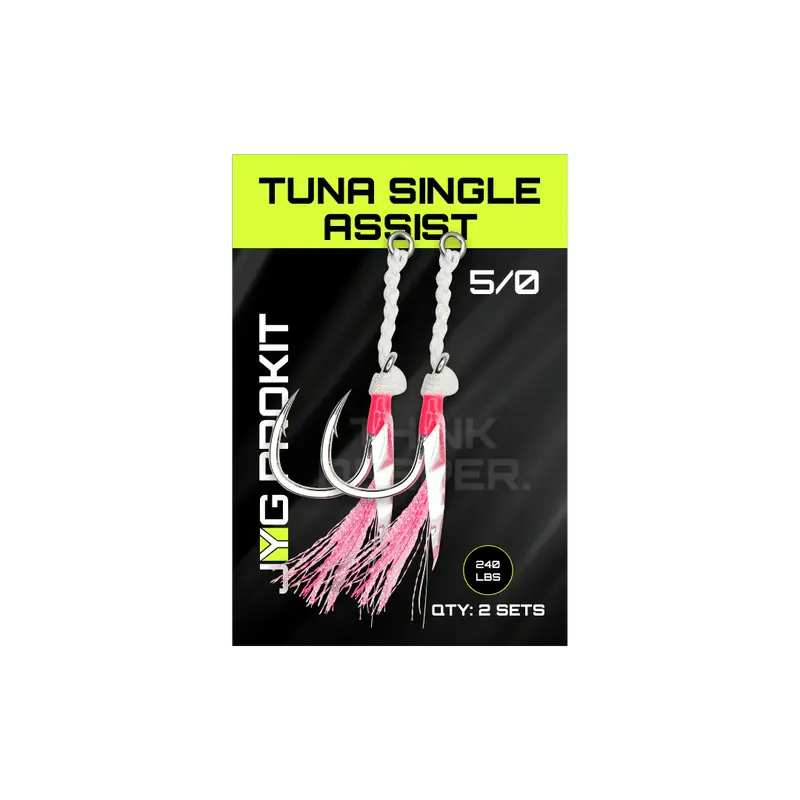 Jyg Pro Pink Tuna Assist Hooks – Heavy-Duty Saltwater 1