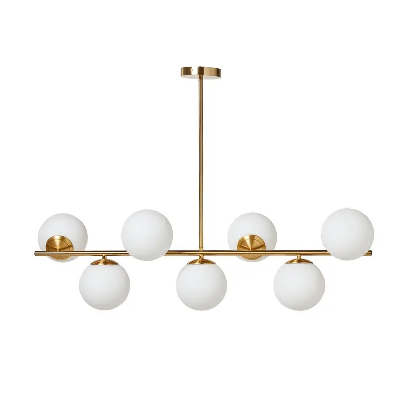 Kempsey Satin Brass 7-Ball Pendant Fixture – 72 X 100 Cm 1