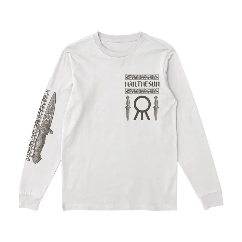 Knife Band – White Long-Sleeve Cotton Shirt 1