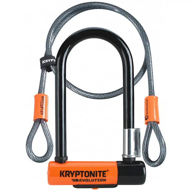 Kryptonite Evolution Kryptolok Mini U-Lock With Integrated Cable 1