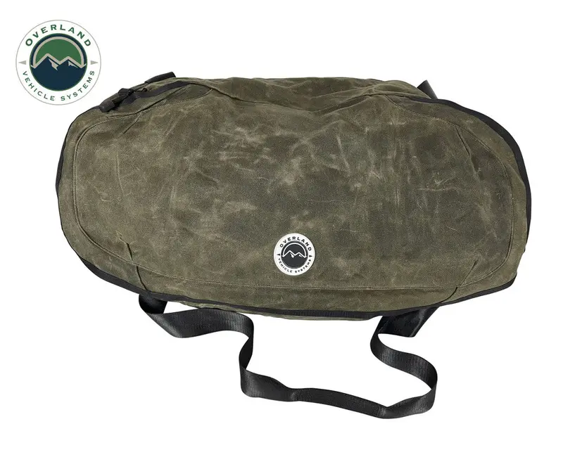 Large Waxed Canvas Duffle Bag — #16 Size With Reinforced Handles & Straps 1