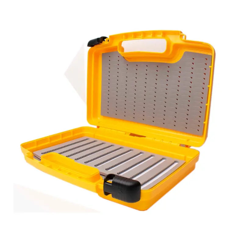 Large Yellow Boat Fly Box – High-Capacity Waterproof Storage 1