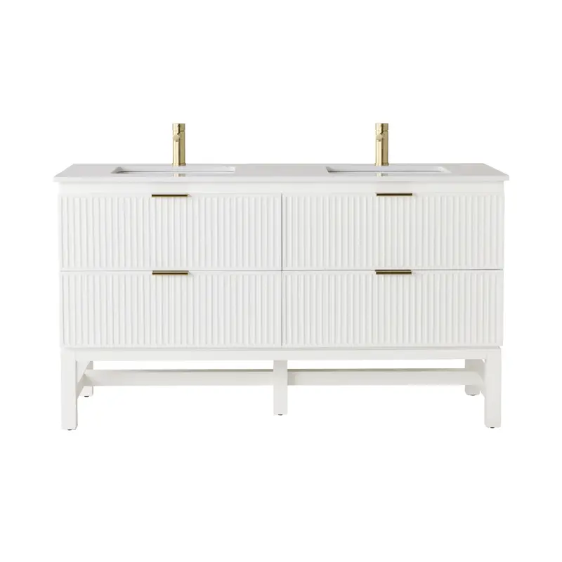 Lennox 1550Mm White Double Bathroom Vanity 1