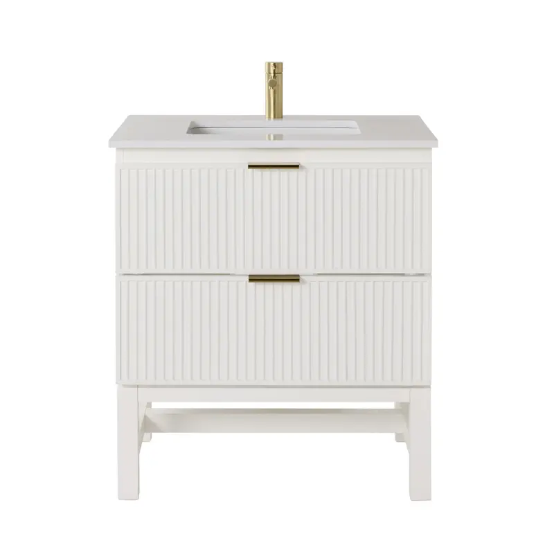 Lennox 790Mm White Single Bathroom Vanity Unit 1