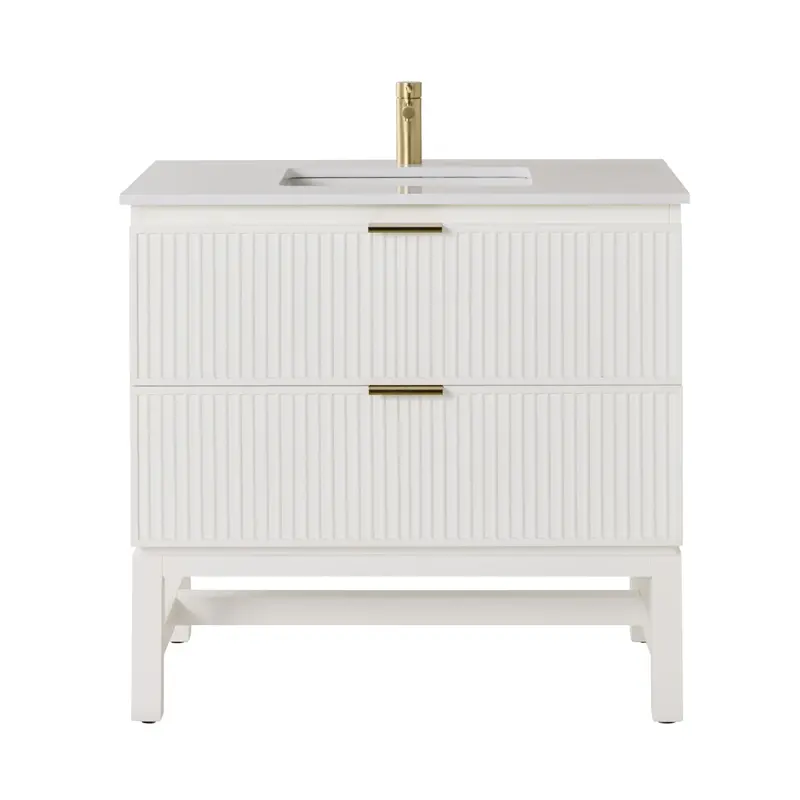 Lennox 940Mm White Single Bathroom Vanity Unit 1