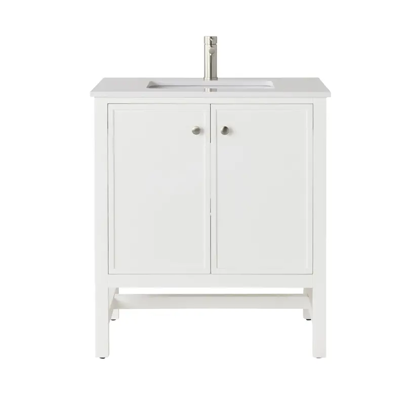 Liam 790Mm White Single Bathroom Vanity Unit 1