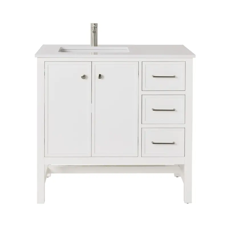 Liam 940Mm White Single Bathroom Vanity Unit 1