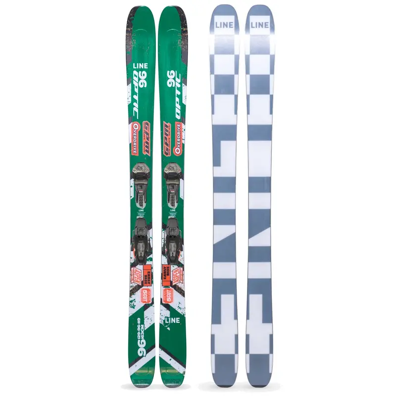 Line Optic 96 Powder-Focused Skis With Quikclik Bindings 1