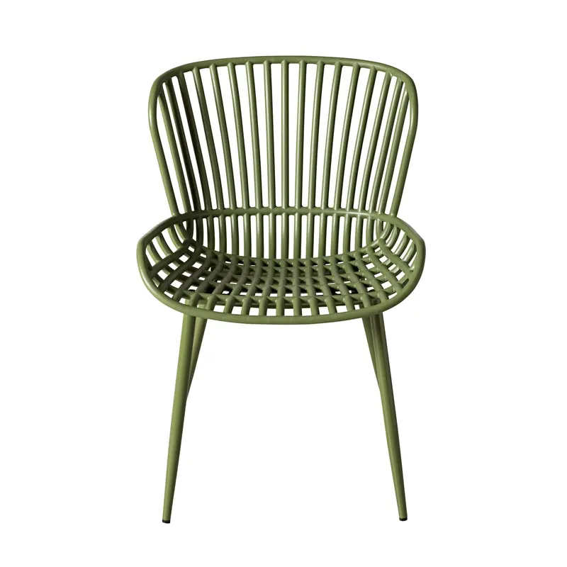 Lini Khaki Green All-Weather Outdoor Dining Chair 1