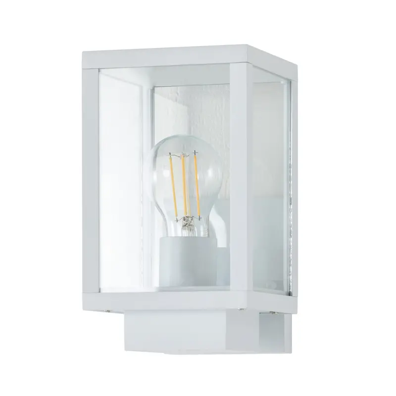 Logan Single-Light White Exterior Wall Bracket Light 1
