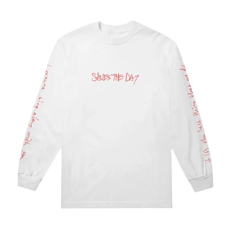 Lyrics-Themed Long-Sleeve T-Shirt In White 1