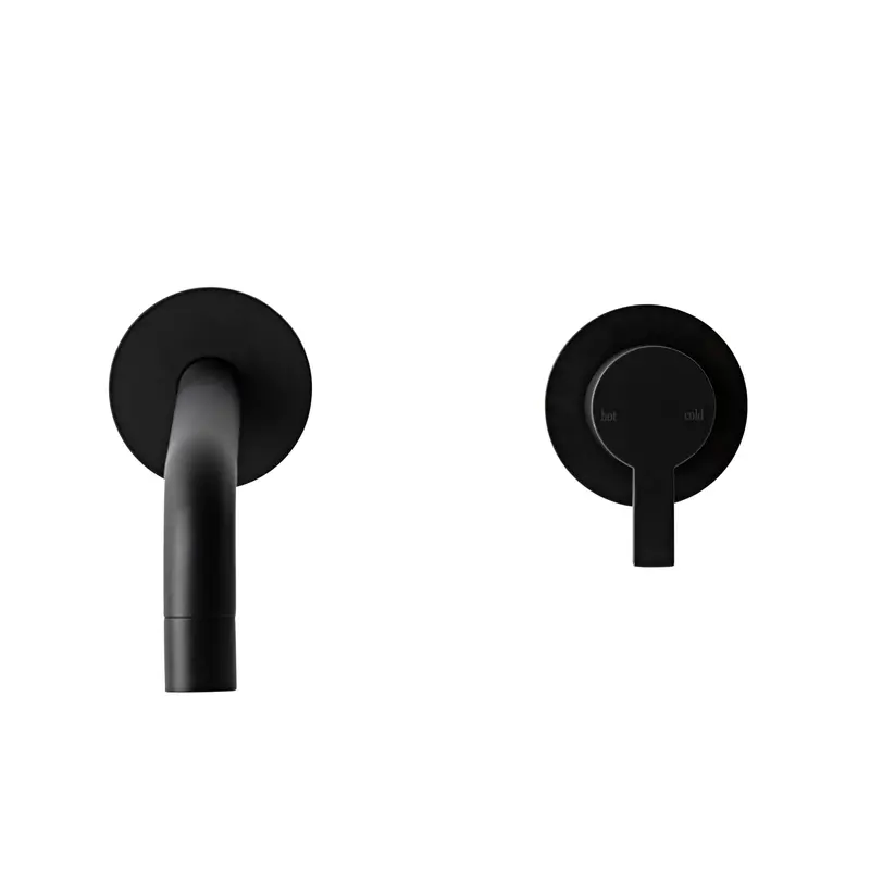 Malvern Wall-Mounted Basin & Bath Mixer Set – Matte Black Finish 1