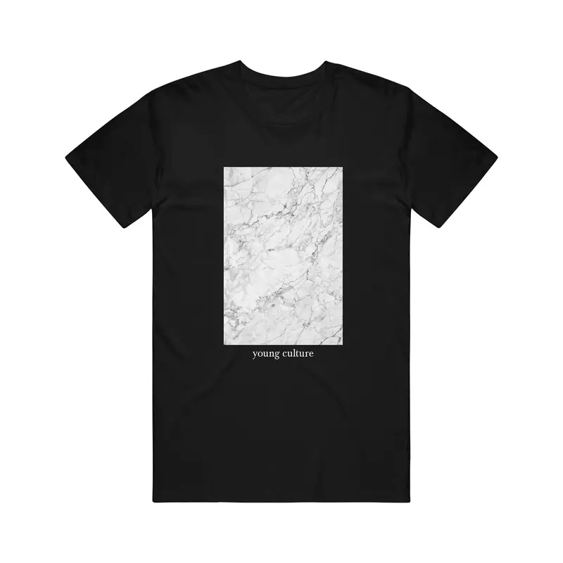 Marble Graphic T-Shirt In Matte Black 1