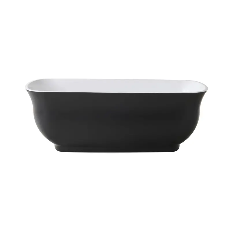 Messina 1700Mm Freestanding Bath In Matte Black Finish 1