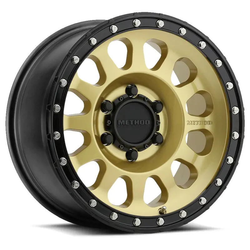 Method Race Wheels Mr31578516100 – 315 Gold Finish With Black Lip Single Wheel 1