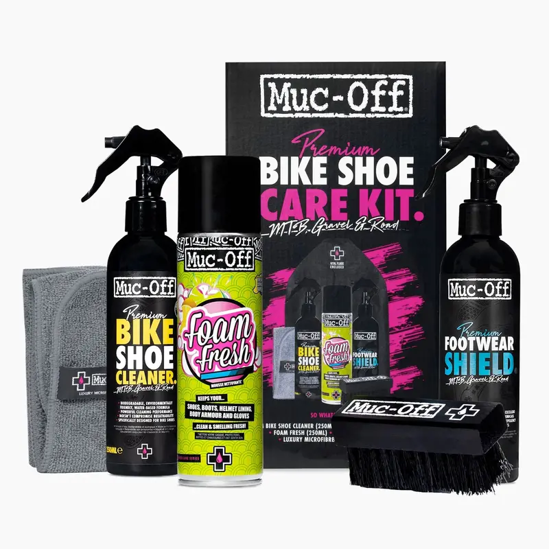 Muc-Off Premium Bike Shoe Care Kit – Cleaner, Protectant & Brush Set 1