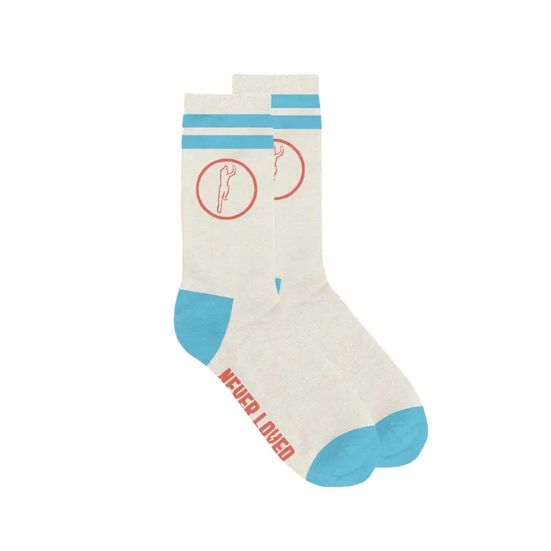 Never Loved Socks – Blue And Cream Pattern 1