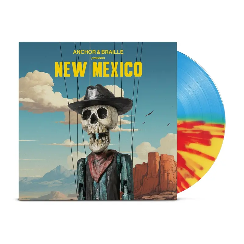 New Mexico Vinyl Lp – Half Blue / Half Yellow With Red Splatter Design 1