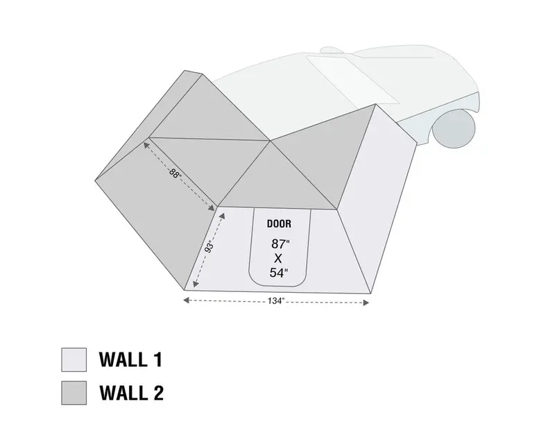 Nomadic 270° Lt Awning Wall – Passenger Side Wall 2 | Overland Vehicle Systems 1