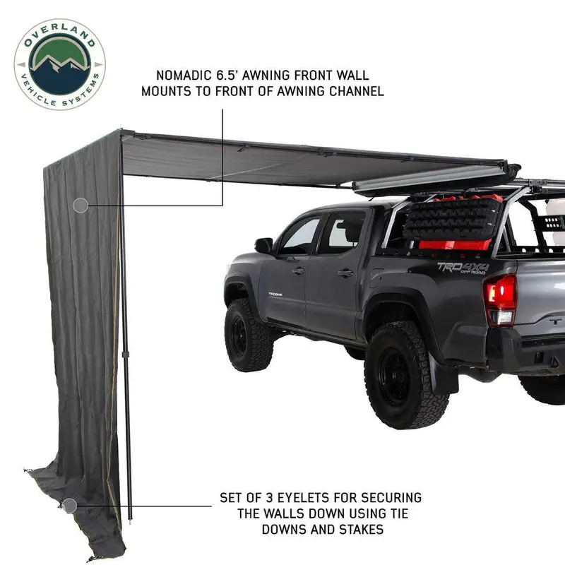 Nomadic 6.5' Awning Shade Wall – Horizontal Coverage Panel | Overland Vehicle Systems 1