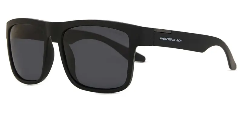 North Beach Moridae Polarized Sunglasses – Smoke Lens, Matte Black Frame 1