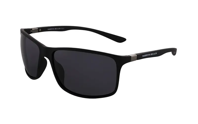 North Beach Tarpon Ii Polarized Sunglasses – Smoke Lens, Matte Black Frame 1