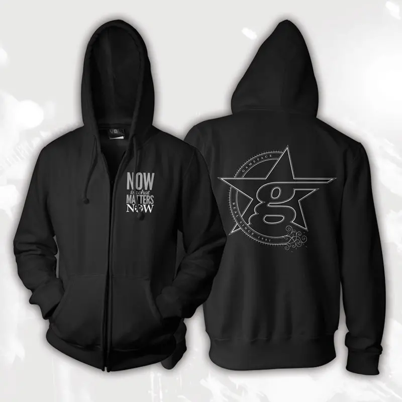 Now Black Full-Zip Hooded Sweatshirt 1