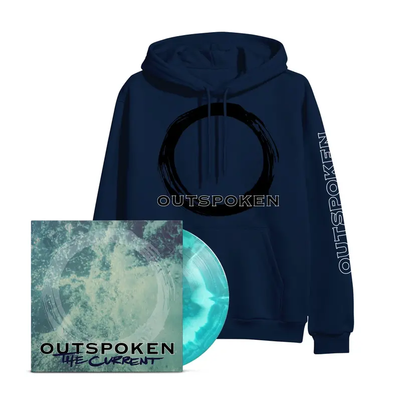 Outspoken X The Current – Hoodie & Teal Sunburst Vinyl Bundle 1