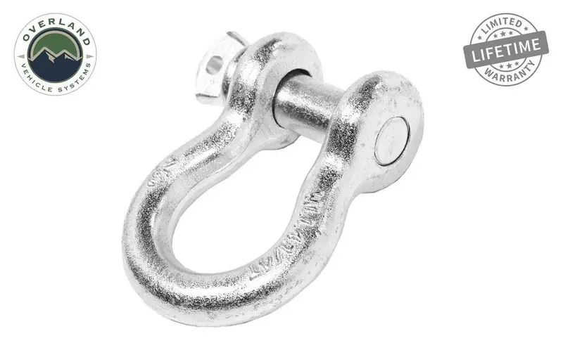 Overland Vehicle Systems 3/4" Zinc-Plated Recovery Shackle – 4.75-Ton Capacity 1