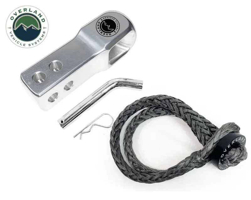 Overland Vehicle Systems 5/8" Soft Shackle & Aluminum Receiver Mount Kit 1