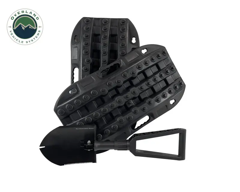 Overland Vehicle Systems Compact Recovery Ramp & Multi-Function Shovel Combo Kit (22-4970) 1
