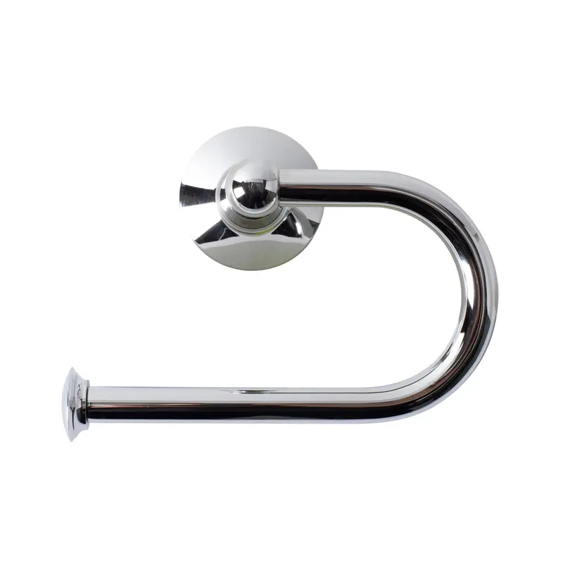 Oxford Toilet Roll Holder – Polished Chrome, Space-Saving Wall Mount 1