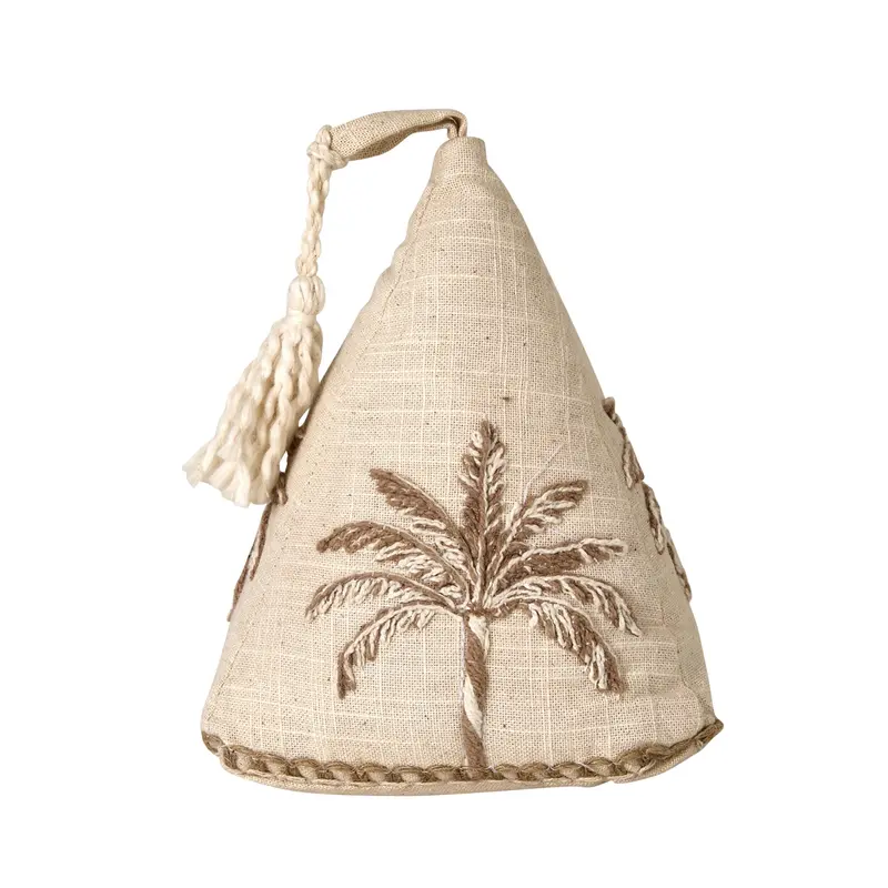 Palm Breeze Embroidered Fabric Door Stop 1
