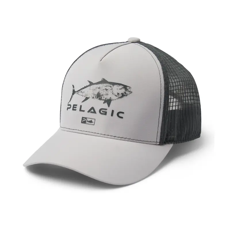 Pelagic Echo Gyotaku Performance Tuna Trucker Hat – Moisture-Wicking Sport Hat With Fish Art 1