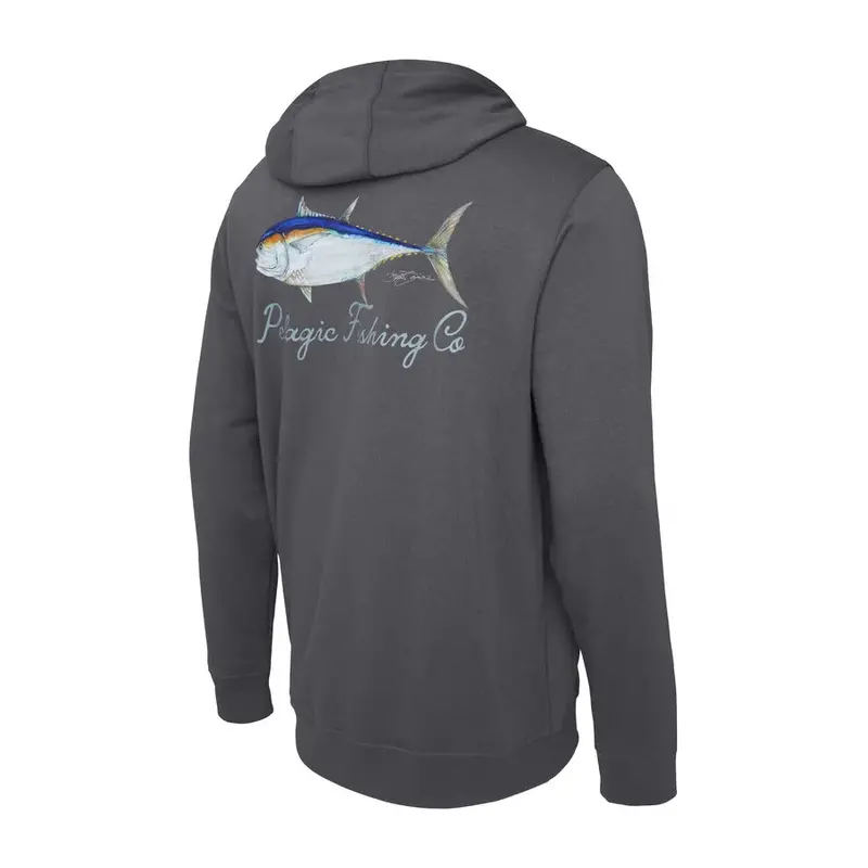 Pelagic Goione Bluefin Tuna Pullover Hoodie – Fleece-Lined, Marine-Inspired Casual Wear 1