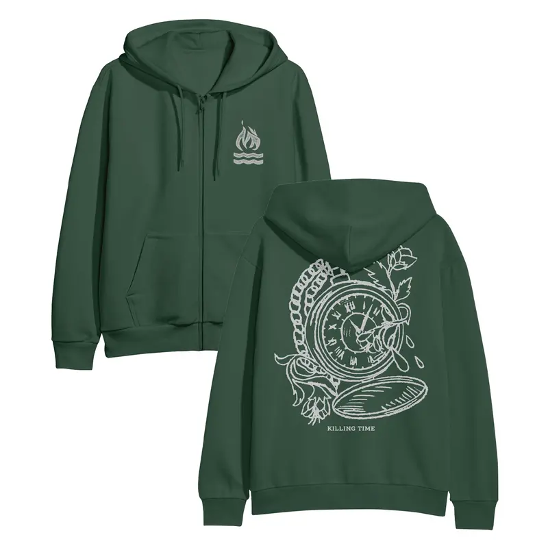 Pocket Watch Alpine Green Pullover Hoodie 1