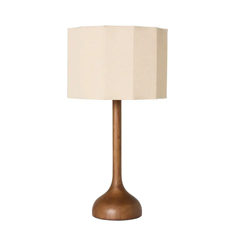 Ravi Wooden Table Lamp – 55 Cm Artisan-Crafted Nightstand Or Desk Light 1