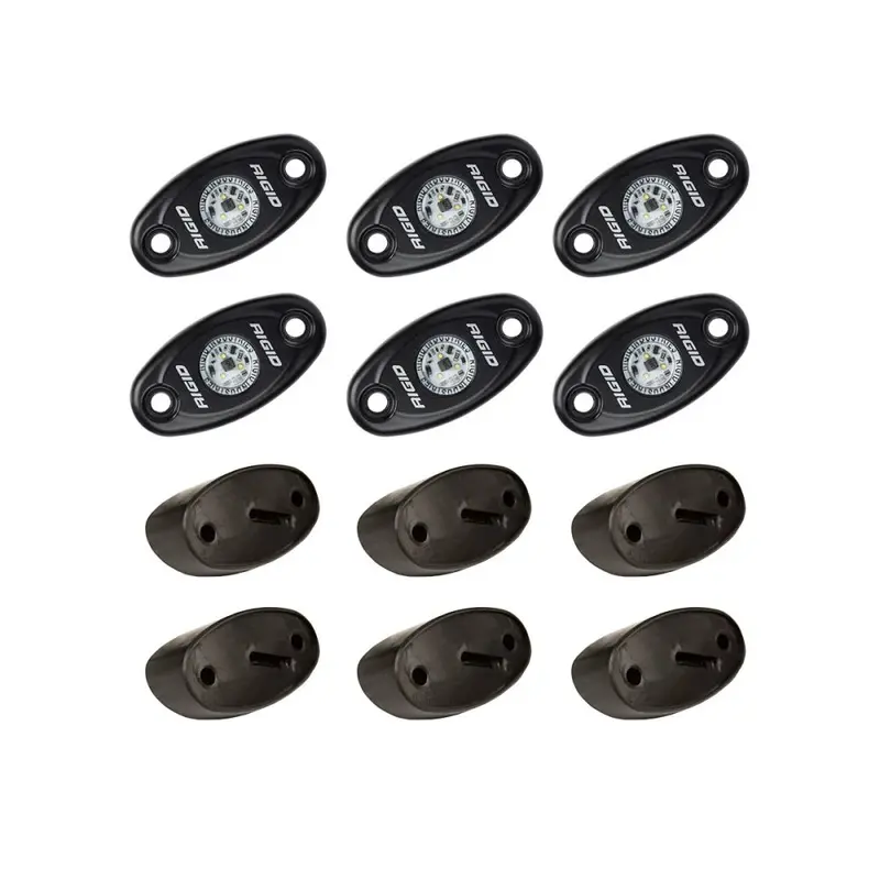 Rigid A-Series Rock Light 6-Pack Kit — Cool White Led, Model 400253 1