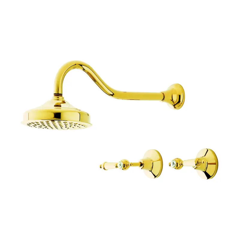 Rochelle 6-Inch Pvd-Plated Shower System With Lever Controls 1