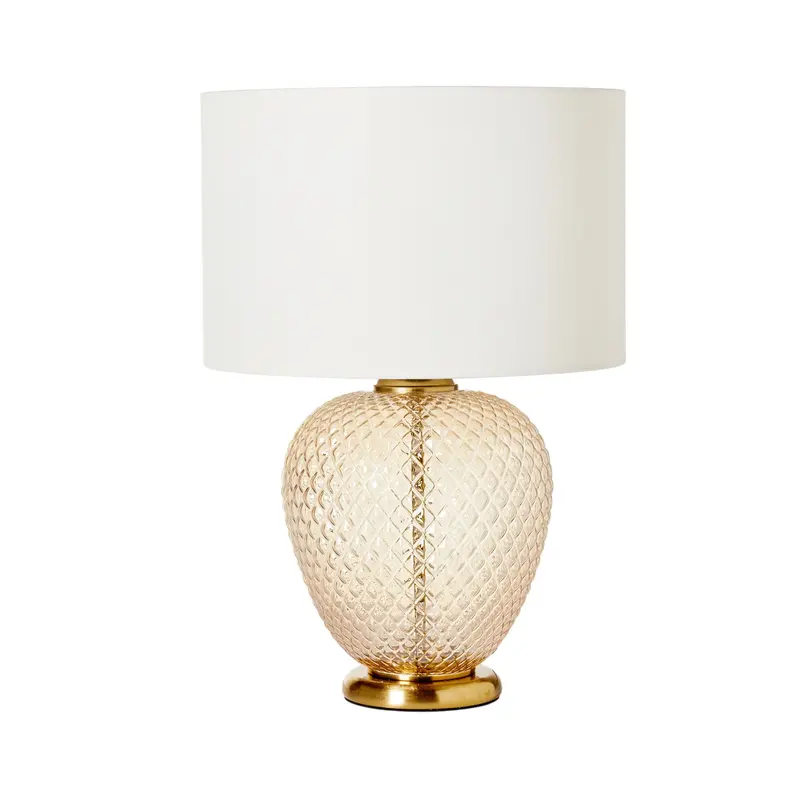 Roma Amber Glass Table Lamp – 56Cm Height 1