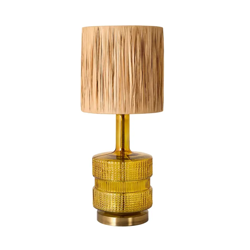 Rosa Amber Glass Table Lamp – 60 Cm Height, Warm Tonal Accent 1