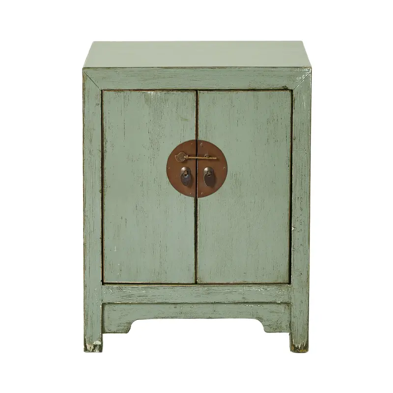 Sansha Sage Green Bedside Table 1