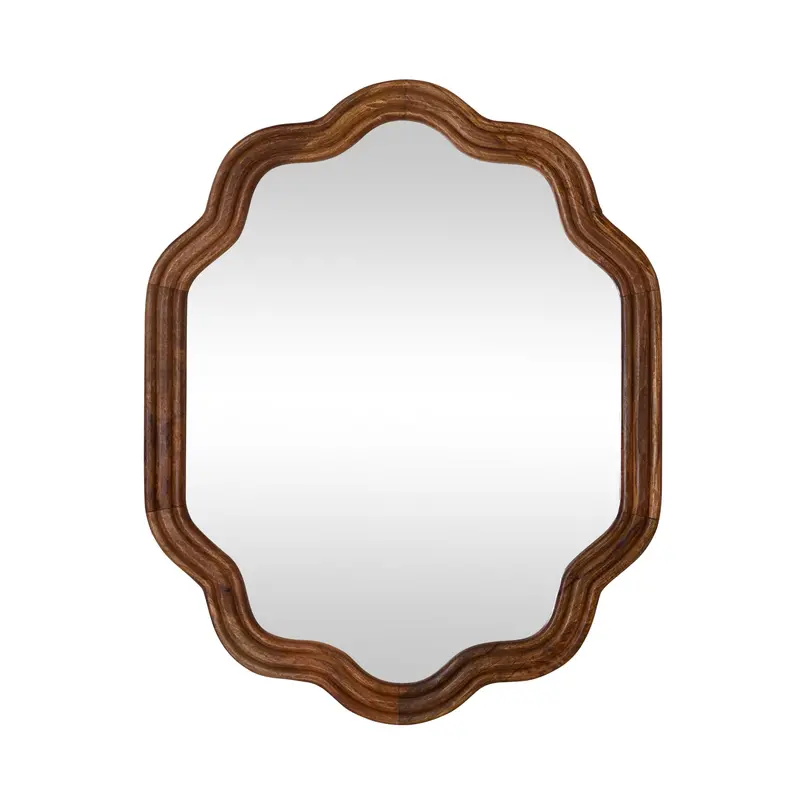 Sati Scalloped Wooden Wall Mirror 1
